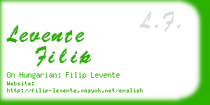 levente filip business card